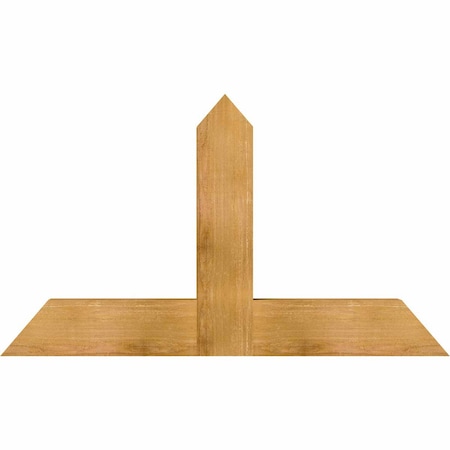 Ekena Millwork Portland Rough Sawn Timber Gable Bracket, Western Red Cedar, 48"W x 28"H x 4"D x 6"F, 14/12 Pitch GBW048X28X0406POR00RWR